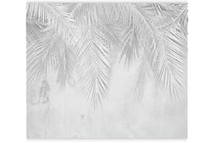 murando Carta da parati Foglie tropicali 250x175 cm Fotomurali in TNT Murale alla moda Decorazione da Muro XXL Poster Gigante Design Carta per pareti Palma jungle bianco b-C-0741-a-a