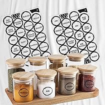 Etichette Trasparenti Per Spezie - 276 Pezzi, Resistente Ad Acqua E Olio, Prestampate, Per Organizzazione - Foto 5