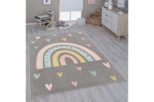 ‎PACO HOME Paco Home Kinderteppich Teppich Kinderzimmer Mädchen Jungs Verschiedene Motive Und Größen, Grösse:160x220 cm, Farbe:Grau 3