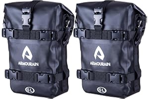 ‎ARMOURAIN ARMOURAIN Sturzbügeltasche Motorrad, 12L(6x2) Motorrad Gepäcktasche Motorradgepäck Taschen für Sturzbügel Motorrads Gepäck Wasserdicht hat Schultergurt Wasserdicht Hecktasche für Moto ATV（TPU