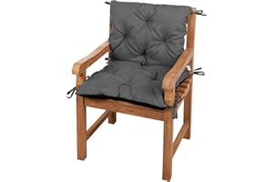 Gutekissen® Coussins de Banc, Coussins de Jardin, Coussins piqués, Coussins Doubles, Sièges, Coussins de Banc, Balançoire de Jardin, Meubles de Jardin Law (50cmx50cmx50cm, Gris foncé)