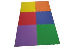 JOHIRIM J GervasiSport - Kit Tatami Tappetino Componibile Colorati 6 pezzi