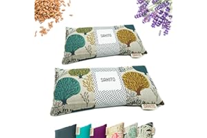 SAKITO 2 (uds) Cuscino Termico Microonde (25x12 cm) - Cuscino Riscaldabile Naturale per Dolori Mestruali - Utilizzo Caldo o Freddo - Elevata Ritenzione del Calore - Tessuto di Qualità - Profumo di Lavanda