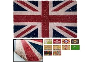 LUCA HOME LucaHome - Felpudo Entrada casa Original y Divertido de Coco Natural - Felpudo Londres 40x70 - Ideal para Puertas de Exteriores Cubiertas, pasillos y entradas de hogares