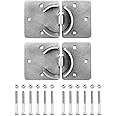 QWORK Puck Lock Hasp, 2 Pack Heavy Duty Solid Steel Hidden Hasp
