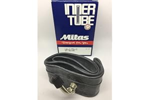 Mitas 1x 10 Zoll Schlauch 90°AV | 10x1.75x2 | 47-152 abgewinkeltes Auto-/Schrader- Ventil Ersatzschlauch Kinderwagen Buggy Roller