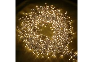 NETTA Christmas Tree Lights Cluster Lights 1000 LED - 8 Hours On Timer, 8 Light Modes, Plug in, Waterproof Indoor & Outdoor Use – 1000 LED / 12m Lit Length, Warm White