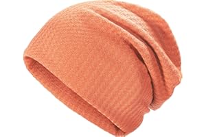 ZLYC Women Slouchy Jersey Beanie Summer Knit Hat Thin Stretch Skull Caps