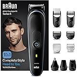 Braun Recortadora Todo En Uno Series 5 MGK5445, Kit 10 En 1 Para Barba, Pelo, Depilación Masculina Y Mucho Más
