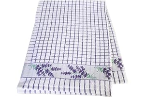 Samuel Lamont & Sons Poli-dri Jacquard Tea Towel Lavender, Size 50cm x 70cm, 100% Cotton Terry Towelling, Ultra-absorbent & Super Soft, Machine washable, Purple, One Size