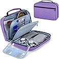Damero Carrying Case for 2 Stethoscopes, Portable Stethoscope Case Compatible with 3M Littmann/ADC/Omron Stethoscope and Nurse Accessories, Purple