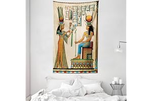 ABAKUHAUS egiziano Arazzo, Vecchio Papiro egiziano, Decorazione murale in tessuto per camera da letto, soggiorno, dormitorio, 140 x 230 cm, Ambra