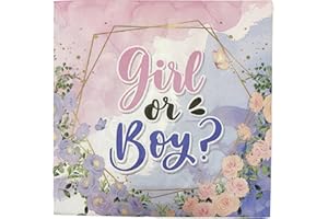 CFIBGDK Gender Reveal Boy or Girl Party Paper Napkins, Baby Shower Party Supplies Decorations, Pack of 20
