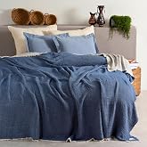 RAYME TEXTILE - M&uuml;slin Pike Double, 100% Cotton 4 Layers Quality M&uuml;slin Bedspread, Decorative Stylish Soft Lightweight Summer House