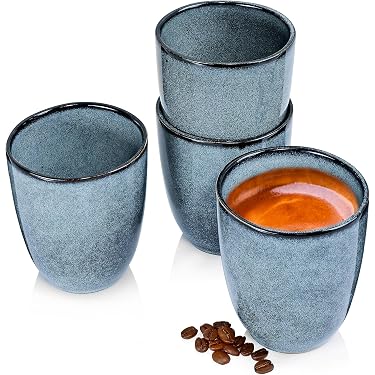 Tee Tassen Geschenkset 4er Set Keramik-Tassen – 11 Unzen (ca. 325 Ml), Mit Geschenkbox, Für Kaffee Oder Tee Kaffeebecher Set Porzellan