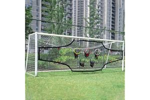 Coverify Fußballtor Torwand Netz mit 9 Schusslöchern, Fußball Schießübungen eingestellt, Fussball Netz für Fussball Tor, Torwand Netz für Tore (Fußball Tor Nicht enthalten)