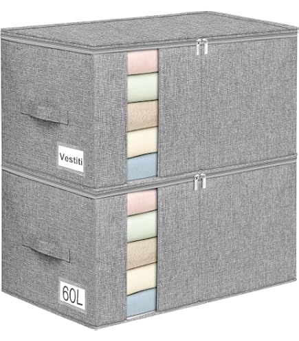 2 sacchetti sottiletto 80x45x15 cm beige. Finestra trasparente e cerniera, ideali per biancheria e vestiti | Leroy Merlin