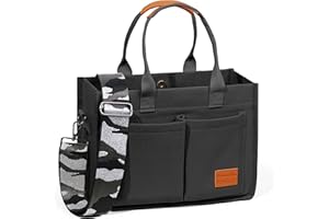 Captain Blues Canvas Tasche Damen, große Tote Bag, Arbeitstasche Damen, Handtasche Umhängetasche Schultertasche mit Fächern für Uni, Schule, Shopper