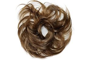 CAISHA by PRETTYSHOP Postiche Choucho Avoir Les Cheveux Relevés Volumineux Léger Ondulé Chignon Brune G3C