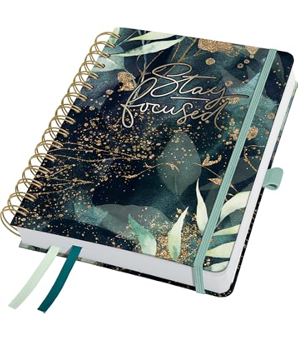 Jn601 Carnet De Notes À Spirale Premium, 16,8 X 21,5 Cm, Pointillé