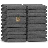NatureMark Guest Towels &ndash; Pack of 20 (30 x 50 cm), 100% Cotton, Oeko-Tex Certified, Soft, Absorbent and Easy Care &ndash; for Bathr