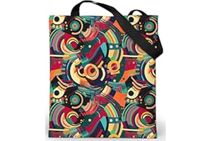 Loxato Tote Bag Aesthetic - Borsa Tela con Cerniera e Tasca Interna Grande 37x42cm - Tote Bag Università - Borsa Tela Donna