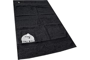 Major Fish Predator Serviette de toilette pour pêcheur Noir 65 cm x 40 cm