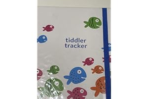 TIDDLERS & NIPPERS tiddler Tracker – Award Winning Baby Tracking Journal | Daily Feeding, Sleeping & Changing Log Book | Luxury Baby Journal | Unique New-Born Record Book (Friendly Fish - Reduced - Blue Smudge)