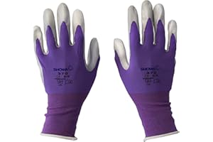 Spear & Jackson Kew Gardens Collection 370S4KEW Multi-Purpose Gardening Gloves, Purple - Small