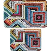 Sevimli Tasarımlı Mikrofiber 2'li Takım Banyo Paspası, Kaymaz Taban, Makinede Yıkanabilir (40x60_50x80)