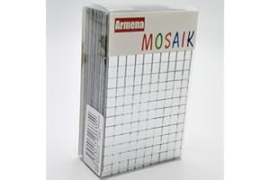 Armena Spiegel Glasmosaik für Kunst und Kraft selbstklebendes Mosaik 5x5mm Stärke 1.5mm 18 Matte 2880 Stück