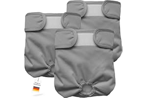 Alpenstern® Wiederverwendbare Hundewindeln für Hündinnen (3 Stück) Waschbare Läufigkeitshose für Hunde bei Inkontinenz und Läufigkeit - Hygienisch und Saugstark - Weibchen Höschen Dog Diapers (M)
