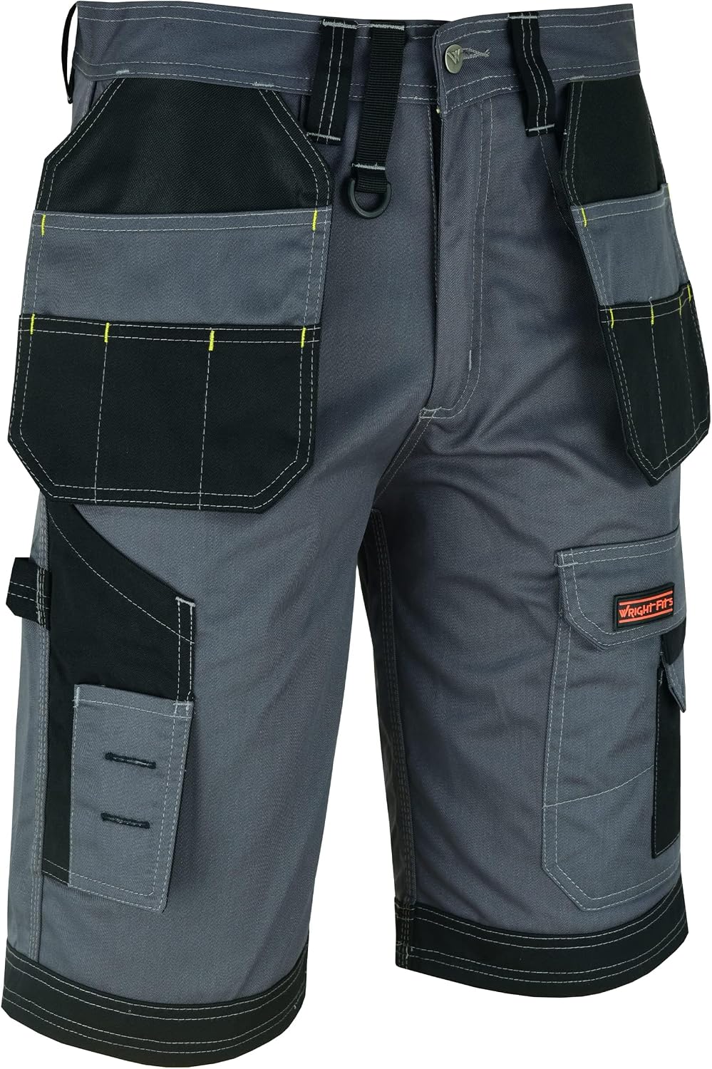 WrightFits Men Holster Work Shorts - Heavy Duty Safety Combat Cargo Summer Shorts - Multi Pockets - Triple Stitched - Durable Workwear