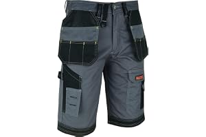WrightFits Men Holster Work Shorts - Heavy Duty Safety Combat Cargo Summer Shorts - Multi Pockets - Triple Stitched - Durable