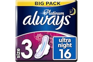 Always Platinum Night (Size 3) Wings 16 Pads x 4