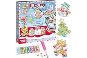 Creativity for Kids Big Gem Diamond Painting Kit - Create Your Own Holiday Stickers Diamond Arts and Crafts for Kids, Stickers and Suncatchers - Holiday Sticker Diamond Art for Kid