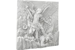 Design Toscano NG33581 Fregio di Parete Scultorea di Arcangelo St. Michael, Allora