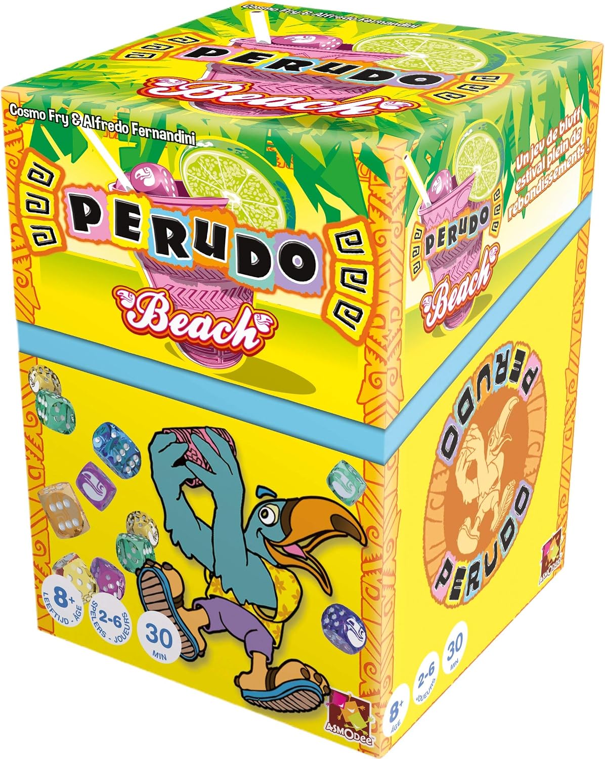 Asmodee - PE01BEAC - Jeu - Perudo Beach – Versión neerlandesa