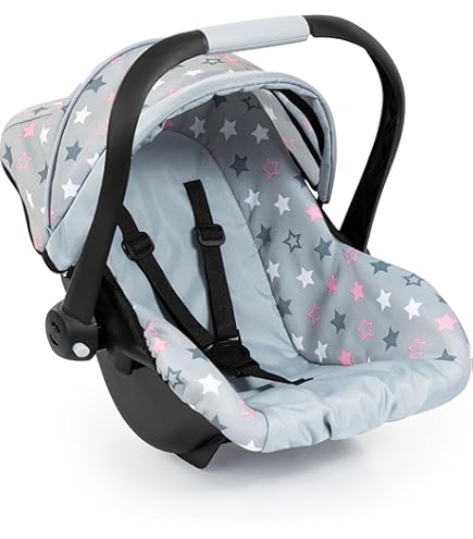 Bayer Design 13707AB Ensemble Poussette Pour Poupée, Pliable, Poignée Douce, Chaise Haute, Sac