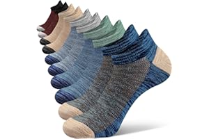 CLOSEMATE 5 Par Sportowe Skarpety do Kostki dla Męskie i Damskie Kolorowe Skarpetki Oddychające Antypoślizgowe Bawełna do Biegania Jogging i Treningowe