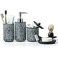 VIRTUNE Premium Navy Blue Bathroom Accessories Set. Blue Bathroom Set. Blue Bathroom Decor. Accesorios para Baños. New Apartment Essentials. Blue Toothbrush Holder and Soap Dispenser.