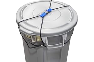 ENCASED Mülltonnen-Deckelschloss für Tiere, robuster Spanngurt für große Gartenabfalleimer