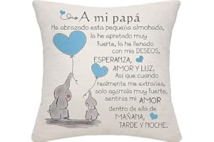 Bommex Regalo del Día del Padre Regalo de Papá de Hija Hijo Funda de Cojín Funda de Cojín para Papá Regalo de Cumpleaños (papá)