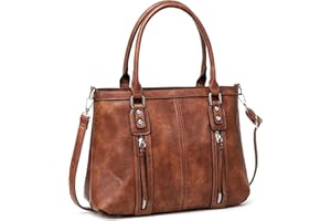 sqlp Henkeltaschen Damen Leder Groß Kapazität Shopper Tasche Damen Student Schultasche Arbeit Handtasche für Damen Schultertaschen Weich Umhängetasche