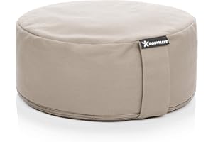 BODYMATE Meditation Cushion/Yoga Pillow D31cm H13cm – Removable washable 100% Cotton Cover - Inner cotton bag filled with buckwheat husks