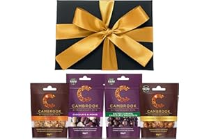 Luxury Nuts Snacks Hamper Gift | Chocolate Almonds, Salted Caramel Hazelnuts, Caramelised Cashews & Peanuts | Food Hamper Gifts for Men and Women | Gifts for Him and Her by WALTNEYS