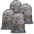 Meowoo 4Pcs Laundry Bag with Drawstring,70×90cm Mesh Laundry Bags for Delicates Heavy Duty Net Washiing Bag for Washing Machine