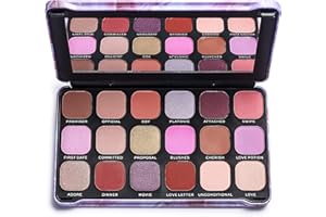 REVOLUTION BEAUTY LONDON Makeup Revolution, Forever Flawless, Eyeshadow Palette, Unconditional Love, 18 Shades, 19.8g