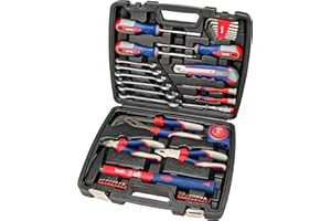 kwb outil cas incl. bits tournevis, 42 pièces, remplies, robustes et de haute qualité, idéal pour le ménage ou le garage, GS testé, dans un cas plastique pratique