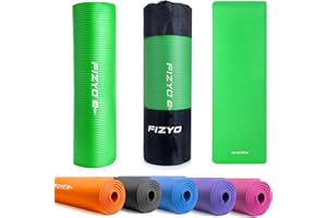FIZYO Tapis de Yoga: Conçu pour Yoga, Gymnastique, Fitness & Récupération | Fabriqué en Mousse NBR & Caoutchouc Synthétique | Dimensions: 183 x 61 x 1 cm